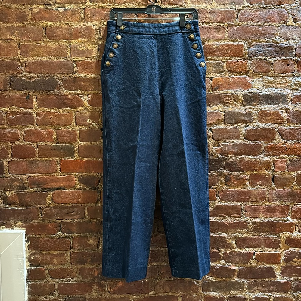 BRAND NEW W/O TAGS SEZANE SAILOR DARK WASH JEANS SIZE 40